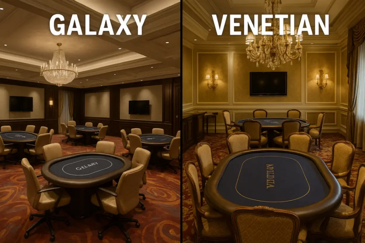 Сравнение VIP-залов Galaxy и Venetian: сервис, ставки, атмосфера